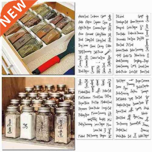 8 Sheets Labels Transparent Waterproof Pantry ickers