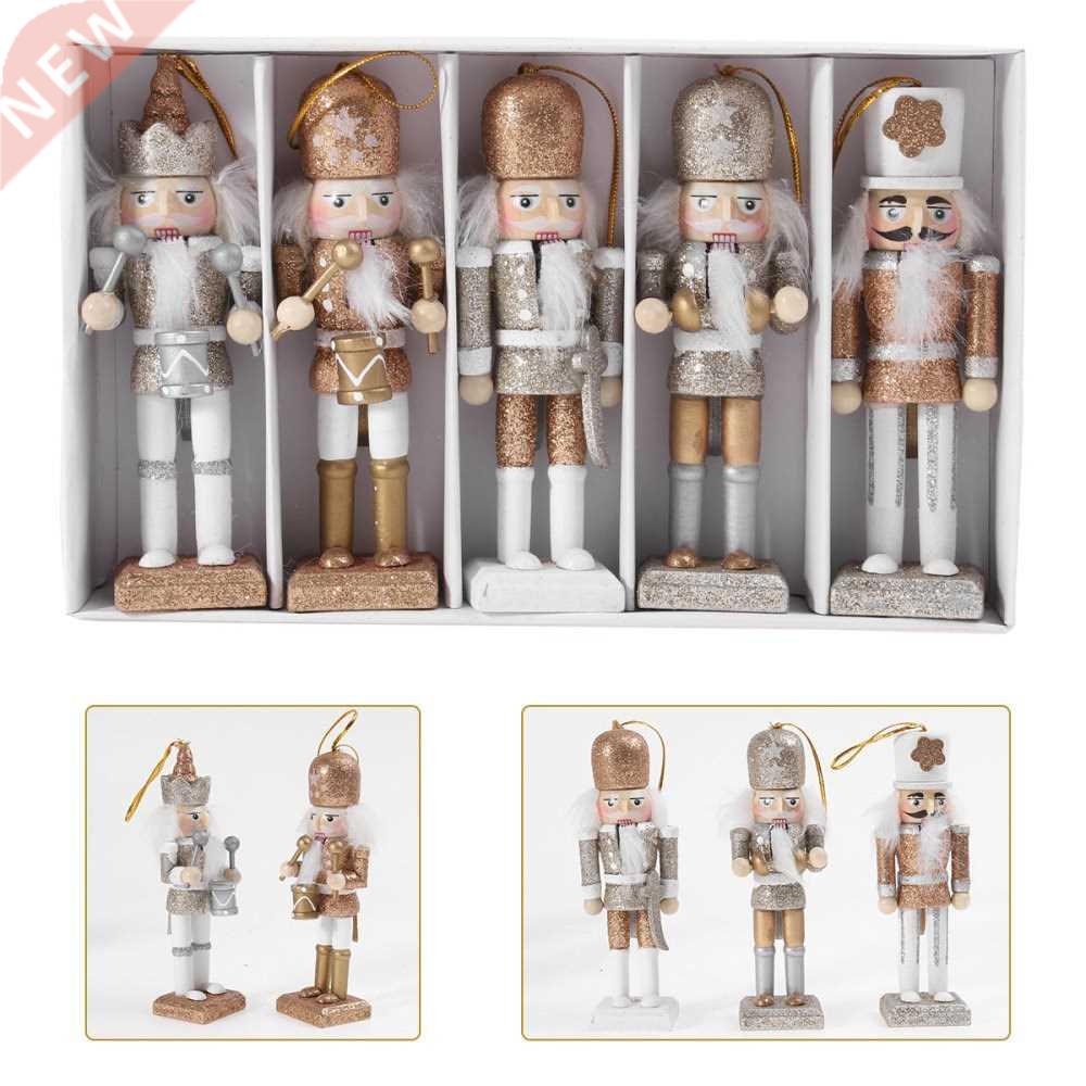 1 Set Christmas Wooden Doll Decor Christmas Nutcracker Doll