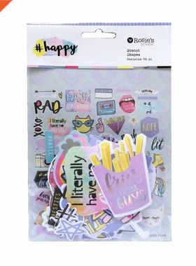 CRZCrafter 118pcs Prnted Paper Decut Ss Ephemera Fol