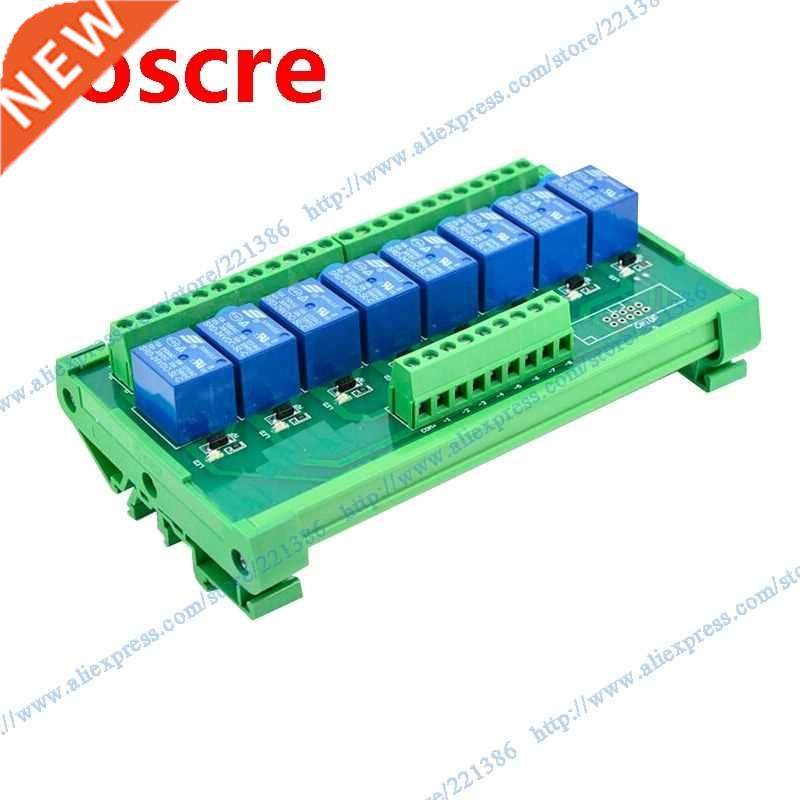 8 channels 24V 10A DN ral mount Relay Module drver board