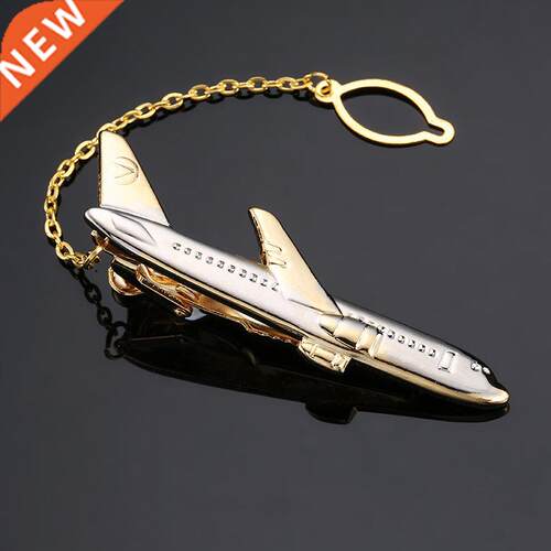 High quality gold aircraft tie clip new  jewelry men'
