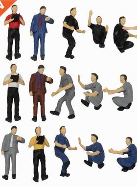 1/64 Painted Miniature Doll Model Scenes Figures Repairman