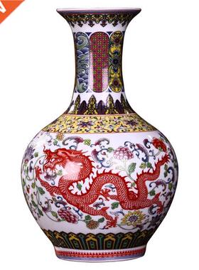 Prosperity brought by the dragon and the Phoenix Vase Jingde