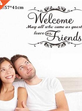 Creative Removable Vinyl Wall Stickers Welcome Friends