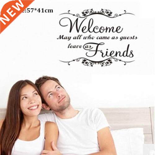 Creative Removable Vinyl Wall Stickers Welcome Friends