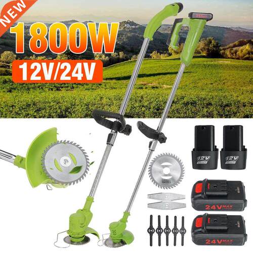 12V/24V 800W Electric Lawn Mower 18000mAh Li-ion Cordless Gr
