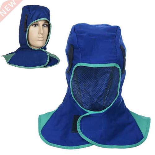 Blue Washable Flame Retardant Helmet Comfort Welding Neck Fa