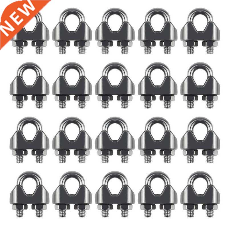20PCS 1/8 Inch M3 Stainless Steel Wire Rope Cale Clip Clp