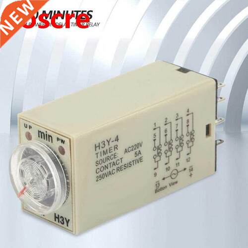 H3Y-4 AC Time Relay 220V 5A Power On off Delay Timer Relay 0