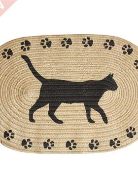 Nordic Style Jute round Floor Mat Bedroom Doormat Ins Style