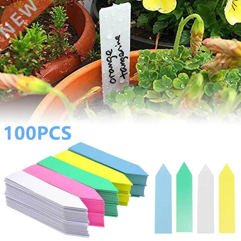 100Pcs Garden Plant Labels Plastic Plant Tags Nursery Marker
