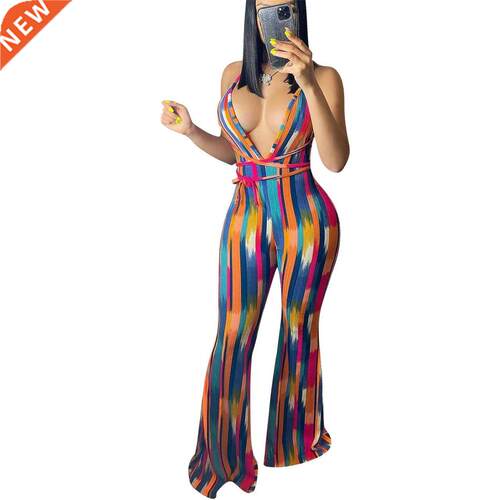 Slm Ft and Flared Lounge Pants n Ragged Prnt Open Back