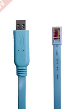 USB Serial RJ45 Console Cable FTDI FT22RL 180cm Blue USB Al