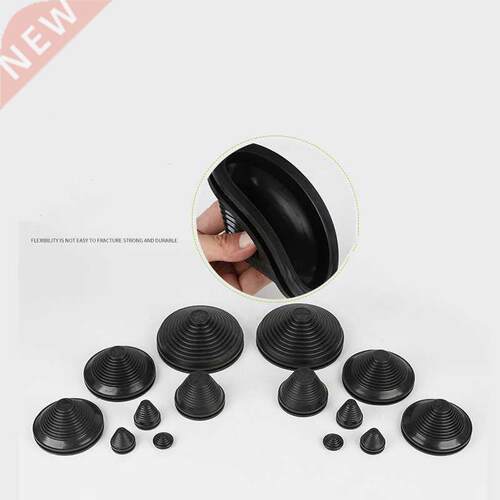 2pcs Rubber Wire Hole Dust Covers Plugs Black Tapered Cable