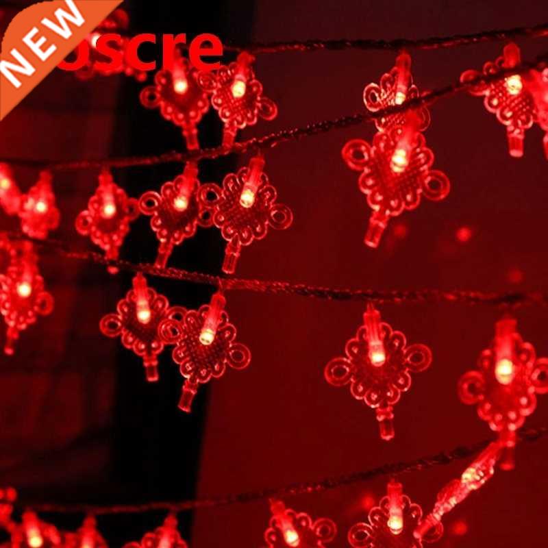 Red Lantern Chinese Knot LED String Lights Chinese New Year