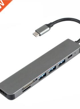 Type-C Hub USB 3.0 To HDMI-compatible Adapter 4K USB C TF Se