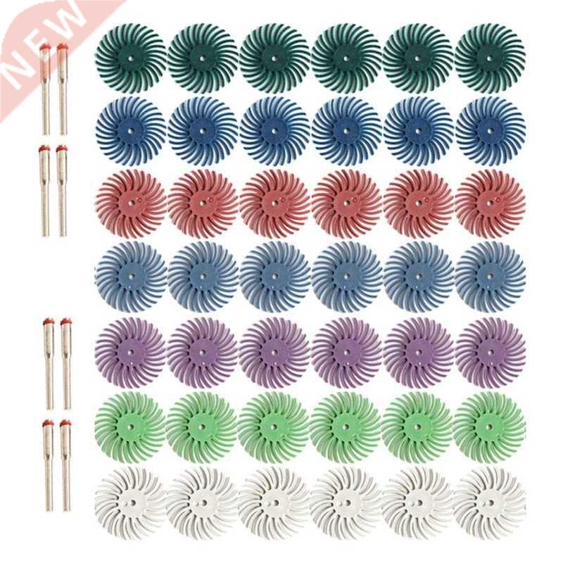 50Pcs 1 Inch Radial Bristle Disc Kit Abrasive Brush 3mm Shan