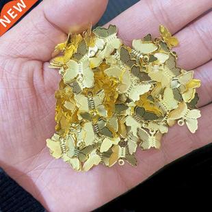 50Pcs Butterfly Charms Pendant 11x13mm Alloy Gold Earrings P