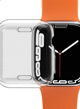 For IWatch Series 7 Case Transparent Shell TPU All-Inclusive