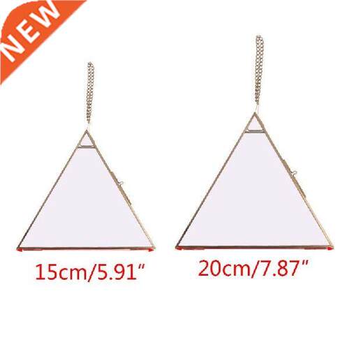 Triangle Floating Hanging Photo Frame Metal Glass Portrait P