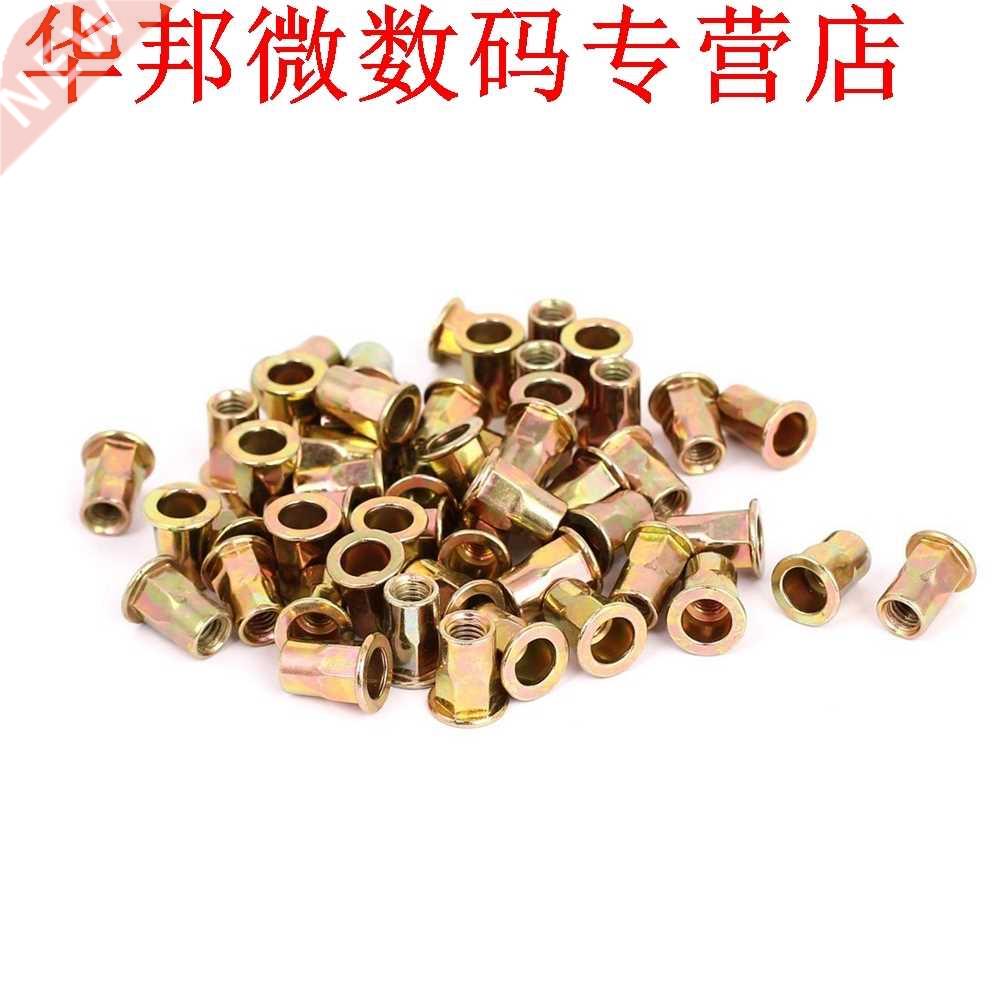 50pcs M6x14.5mm Carbon Staal Platte Hoofd Half Hex Body Klin