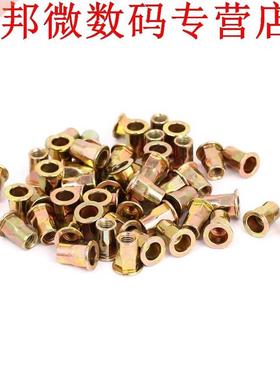 50pcs M6x14.5mm Carbon Staal Platte Hoofd Half Hex Body Klin