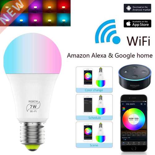 TUYA WIFI Smart Life Light Bulb 7w Muticolor Light E27 RGB