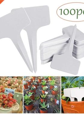 100PCS Plant Tag T-type Plastic Labels Nursery Garden Flowe
