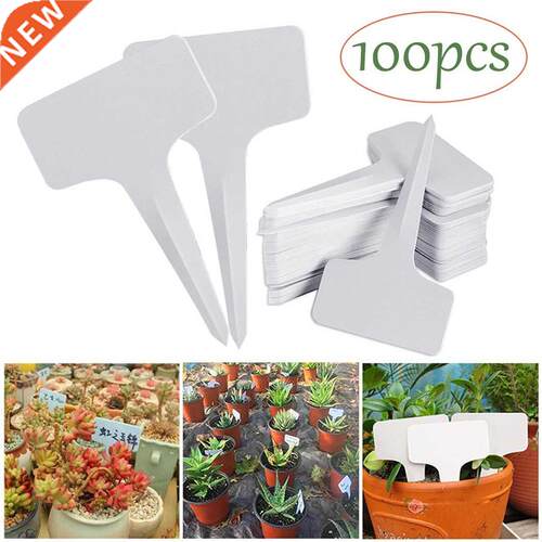 100PCS Plant Tag T-type Plastic Labels Nursery Garden Flowe