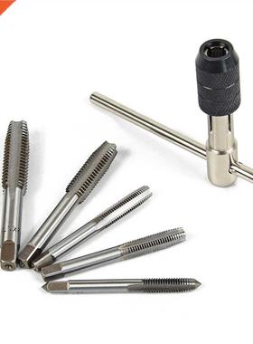 6pcs Taps Die Wrench Set T Type Handle Tap Wrench Tool Kit H
