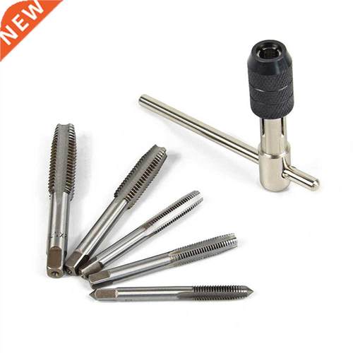 6pcs Taps Die Wrench Set T Type Handle Tap Wrench Tool Kit H
