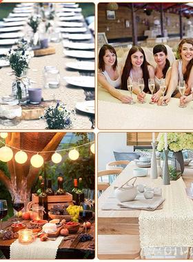 Cotton Macrame Table Runner 24x180cm/10x71inCotton Crochet