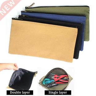 Waterproof Canvas Cloth Tool Pouch Zipper Bag Portable Zipp
