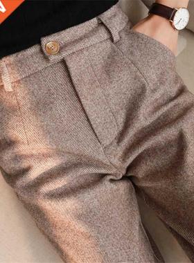 Woolen Pants Women's Harem Pencil Pants 2020 Autumn