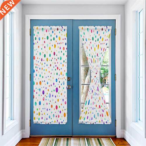 Wave Dot Watercolor Colorful Texture Window Curtain Living