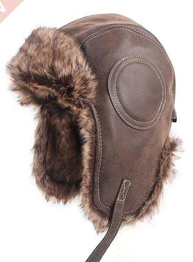 Men's Winter Hat Ushanka Trapper Bomber Hat Men 2022 Soft Le
