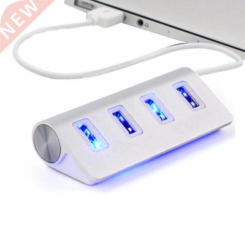 New High Speed 4 Port USB 2.0 HUB Powered Adapter Aluminum A