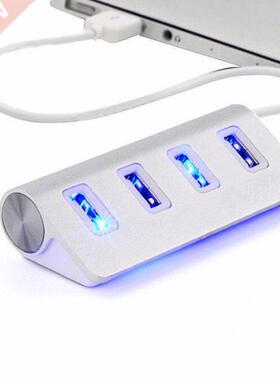 New High Speed 4 Port USB 2.0 HUB Powered Adapter Aluminum A