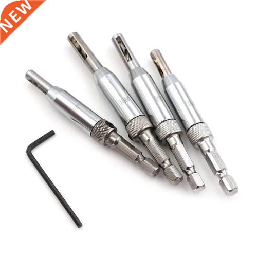 4Pcs HSS Self Centering Hinge Drill Bits Set Door Cabinet 5/
