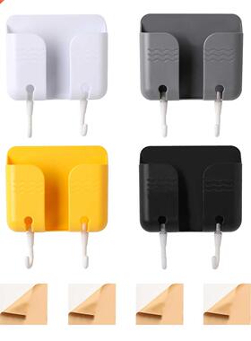 4pcs ABS With Hooks Self hesive Phone Holder Wall Mounted