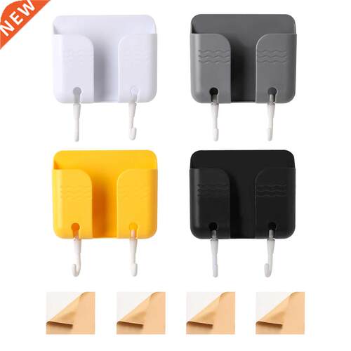 4pcs ABS With Hooks Self hesive Phone Holder Wall Mounted