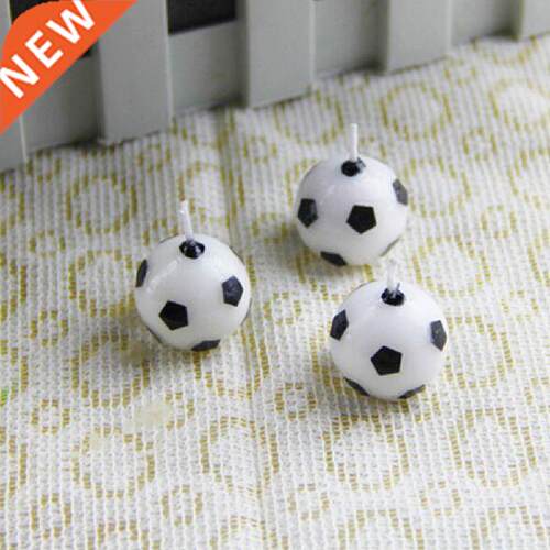 12 Pcs Football Candle Black Novelty Candle for Home Decor