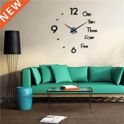 Modern Large Wall Clock 3d Mirror er nique Big Number Watch