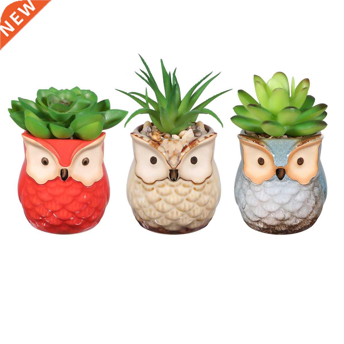 Yardwe PCS Artificial Succulent Plant Pot Simulation Green
