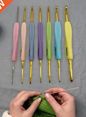 Tpr Soft Glue Crochet Hooks Set 7Peces Portable 1-6mm for C