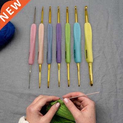 Tpr Soft Glue Crochet Hooks Set 7Peces Portable 1-6mm for C