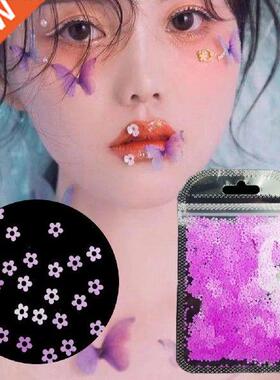 Nail Glitters Easy to Stick Plum Flower  Glitter