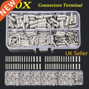 200Pcs Copper Butt Splice Wire Copper Crimp Connector Insula