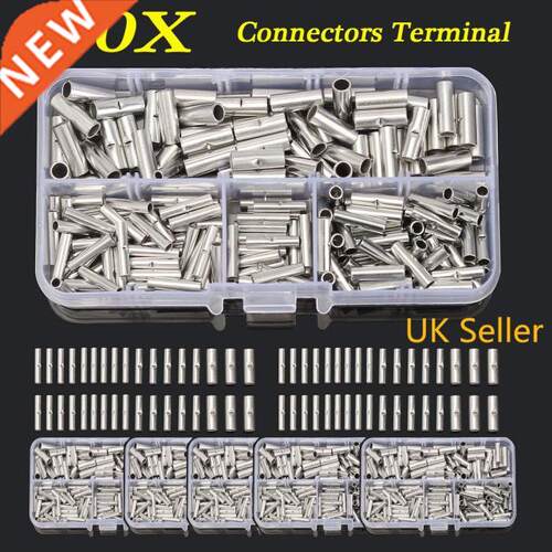 200Pcs Copper Butt Splice Wire Copper Crimp Connector Insula