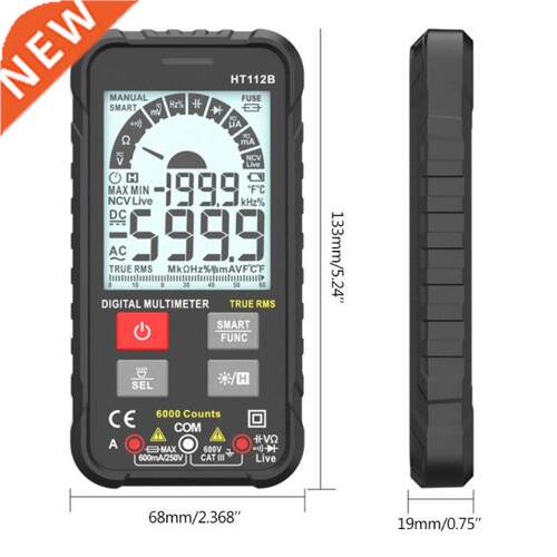 HT112B Professional Smart Digital Multimeter Auto 600V True